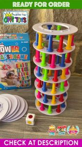 Mainan Tower Collapse Game - Mainan Boarangan Pilar - Mainan Motorik Anak Istana Pillar - Game Susun Pilar Keseimbangan