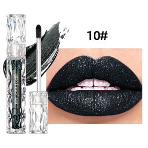 Diamond Shimmer Waterproof Lipgloss 10 Colors Liquid Lipstick Glitter Shiny Pearl Glaze Long Lasting Lip Tint Women Makeup