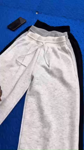 Quần ống suông chất nỉ 2 da cạp cao ( có dáng cho chị em nấm) Quần ống rộng dáng suông lưng cao dài quần từ 93 - 105cm