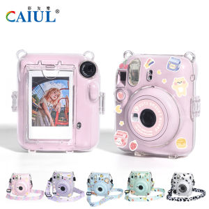 Ốp Máy Ảnh Acrylic Cứng Pha Lê 12 Mini FUJIFILM Instax Kèm Dây Đeo Vai