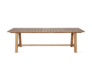 House Nordic Simple White Teak Solid Wood Rattan-like Outdoor Dining Table and Chair Courtyard Garden Hotel Furniture Tea Table