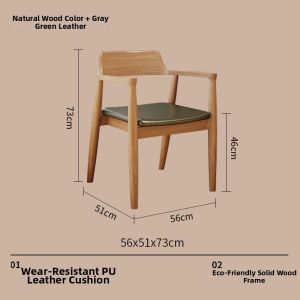 MU FENG ZHI NAN | Ergonomic Back Solid Wood Dining Chair