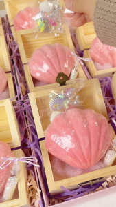 Party Pack DIY Mermaid Treasure Box Kotak Harta Karun Tema Duyung Sesuai untuk Goodie Bag Hadiah Parti Kanak-Kanak Painting & Digging Craft Kit