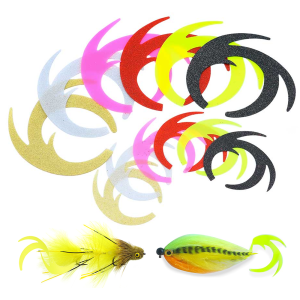 8pcs/12pcs Fly Fishing Silicone Wiggle Dragon Tails Fly Tying Material for Saltwater Streamer Stimulator Pike Bass Fishing Lure