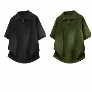 Mark Fairwhale | Áo Polo Knit Sọc Có Dây Kéo