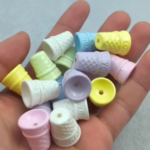 Light Colorful Ice Cream Cones Bead 16×19mm Baking Lacquer Spacers Loose Beads For Jewelry DIY Phone Chains Bracelets Accessorie