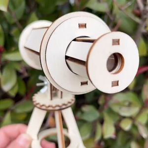 Đồ Chơi Giáo Dục Sớm Mô Hình Stem Kính Thiên Văn Kính Viễn Vọng DIY Bằng Gỗ Trẻ Em Khám Phá Khoa Học Công Nghệ
