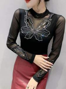 B46 Blouse Dewasa Atasan Lengan Panjang Transparant