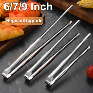Barbecue Food Tong 6/7/9Inch Stainless Steel Grill Tongs Non-Slip Cooking Clip Portable Picnic Tweezer Steak Clip Kitchen Gadget