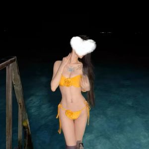 Swimsuit Womens Niche Style Separates Flower Bikini Island Thailand Holiday Slim Looking Hot Spring Dress Three-Piece Set Swimming Suit