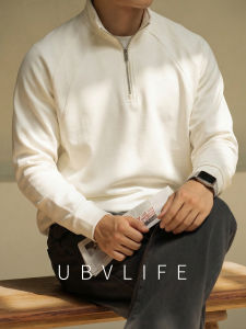 UBV | Elegant Breathable T-Shirt Half-Zip Raglan Sleeves