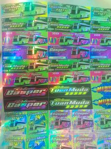 STIKER LOGO BUS REBOREN TUAN MUDA/STIKER R CASPER HOLOGRAM ANTI AIR