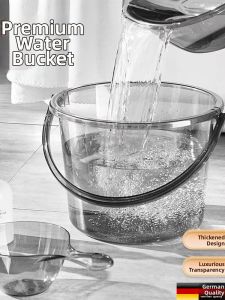 Durable Thickened Transparent Plastic Bucket With Lid
