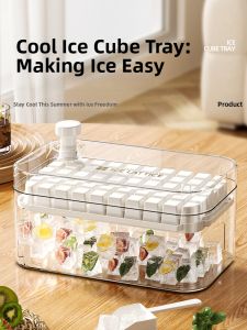 MEISHIMEIJIA | Food Grade Pressable Lid Ice Tray