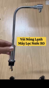 (HCM) Vòi Máy Lọc Nước RO Nóng Lạnh (INOX) - Kết Nối Dây 6mm