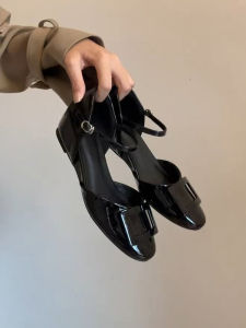 CAIZINI | Round Toe Low-cut Heeled Sandals