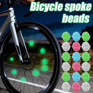 36Pcs Luminous Bicycle Wheel Spoke Beads Multiple Color Bike Spoke Bead Glow in the Dark Cycling Wheel Decoration Clips