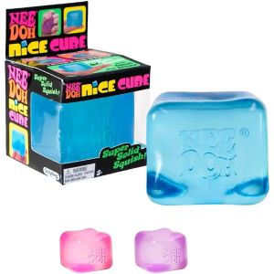Schylling Needoh Nice Cube Sensory Fidget Toy Squishy Squeeze Stress Relief Anti-Anxiety Calm Focus Toy For Kids Adults ADHD Aut