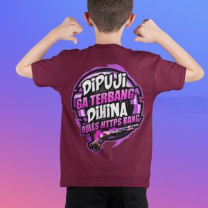 FASHION ANAK/ T-SHIRT ANAK FF DI PUJI GA TERBANG DI HINA RULES HT2PS BANG VERSI SG RAPPER/ KAOS ANAK FF MODEL SABLON DTF/ BAJU ANAK USIA 1-13 TAHUN