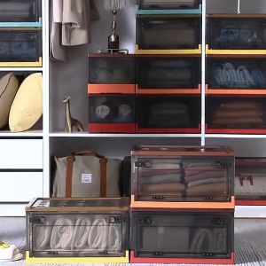 กล่องใส่เสื้อผ้า กล่องเก็บ กล่องเก็บ อเนก พลาสติกพับ พับ ได้เก็บเล่น