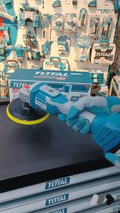 TOTAL Cordless Angle Polisher 20V Brushless Motor incl. 1x Polishing Foam Bonnet 150mm (Buffer Pad Disc) - TAPLI2001