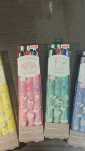 uni-ball one 0.38/0.5mm Limited Seasons 3-pens Set / Rose Gold Clip Night Café Edition Gel Black-Ink Pen