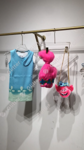 Cartoon Trolls Poppy Costumes for kids girl Party princess Dress Birthday halloween Cosplay Outfits