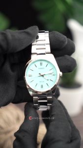 Jam Tangan Pria Casio MTP-1302PD-2A2 Turqoise Dial Stainless Steel Band