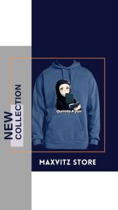 Sweater Hoodie Anak Perempuan Anime Hijab lucu Denim Smooth Fleece usia 4 - 15 th Fashion Hoodie
