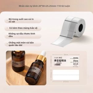 Giấy In Chuyển Nhiệt Tự Dính Niimbot M2/M3 Nhãn Trong Suốt Nhãn Trong Suốt Chống Nước Chống Rách Nhãn Dán Niêm Phong Trong Suốt Cho Thương Mại Điện Tử