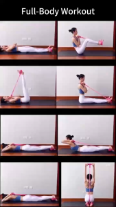 6 Tube Pedal Rope Resistance Band Sit Up Abdominal Vigor Fitness Yoga Elastic Pull Rope Exercise Elastic Bands