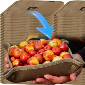 2Sizes Portable Foldable Oxford Cloth Sturdy Compact Travel Easy Use Storage Wear Resistant Versatile Home Office Tray