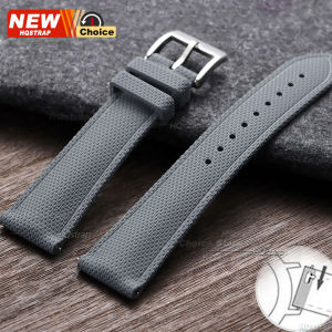 New FKM Rubber Watch Strap 20mm 21mm 22mm Fluoro Rubber Bracelet for Seiko Braided Pattern Band for Omega Wristband for Rolex