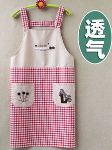 Váy Vải Không Tay Cotton Lanh Mềm Mại Phong Cách Hàn Quốc Thời Trang Nhà Bếp Chống Thấm Nước Cho Nữ Dùng Làm Việc