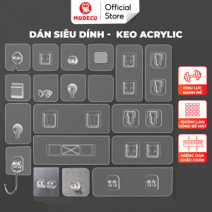 Móc Dán Tường Siêu Dính Chịu Lực Siêu Bền Modeco - Loại keo dày siêu chắc hàng loại 1 chất lượng cao