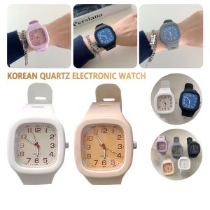 CoAce Korean Fashion Womens Watch Square Ladies Watch Digital Pointer Ladies Watch Silicone Watches Student Fashion Watch