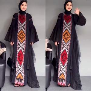 ZEEA DRESS TENUN BLACK SKT - BAJU TENUN