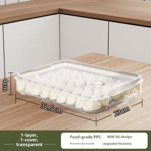 Food Grade Dumpling Storage Box Refrigerator Egg Preservation Quick Freezing Wonton Box Kitchen Organization Household Essentials