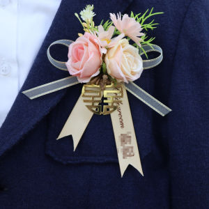 Chất Liệu Hoa Cưới Bằng Kim Loại Và Hoa Tươi Dành Cho Chú Rể Cô Dâu Hoa Đeo Tay Hoa Cài Áo Hoa Cưới Cho Bố Mẹ