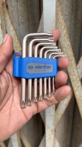 BỘ CHÌA LỤC GIÁC SAO NGẮN 7 CÁI T10-T40 CÓ LỖ KINGTONY 20407PR