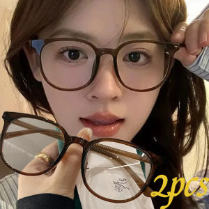 Retro Big Square Frame Glasses for Women Men Simple Transparent Eye Glasses Daily Versatile Spectacle Eyeglasses Fashion Accessories