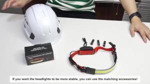 CE Construction Safety Cap W/ Led Headlamp and Earmuffs Breathable Hard Hat Working ABS Helmet Cycling Rescue Head Protection