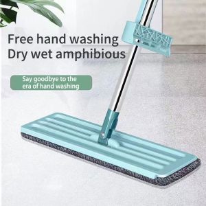 Smart Mop 360 Rotating Lengthen Flat Mop Free Hand Washing Flat Mop Cleaner Lazy Household Cleaning Tool