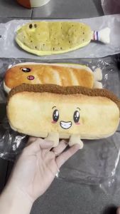 Túi đựng bút viết hình bánh mì siêu dễ thương cho học sinh sinh viên túi đựng đồ dùng học tập túi vải hình ổ bánh mì đựng bút hộp bút bánh mì