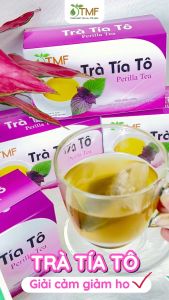 Trà Tía Tô Tâm Minh Foods dạng túi lọc hộp 20 gói giải cảm giảm ho dị ứng
