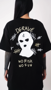 DGRAVE CREATIONS NO RISK NO FUN T-SHIRT