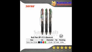Pulpen Joyko Quaco 4 Warna BP 213 / Ball Pen BP-213 0.7 mm / Ballpen Cetek BP213 4Warna 4 W