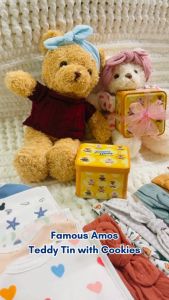 Baby Gift set - Famous Amos Bear Cookies Bib Headband Newborn Congratulations Mama Baby Shower idea HALAL