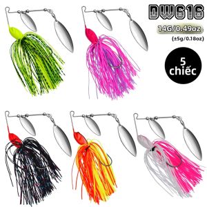 PROBEROS 5 Chiếc Spinner Mồi Bass Jig Chatter Mồi Câu Cá Bộ 10G/14G Wobblers Cho Đại Dương Sông Hồ Câu Cá