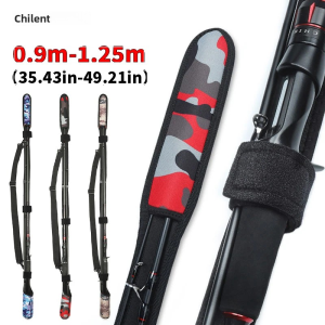 ปลอกหุ้มคันเบ็ดตกปลา CHILENT พร้อมสายสะพายไหล่ปรับได้ สายรัดคันเบ็ดแบบพกพา อุปกรณ์เสริมสำหรับกิจกรรมกลางแจ้ง